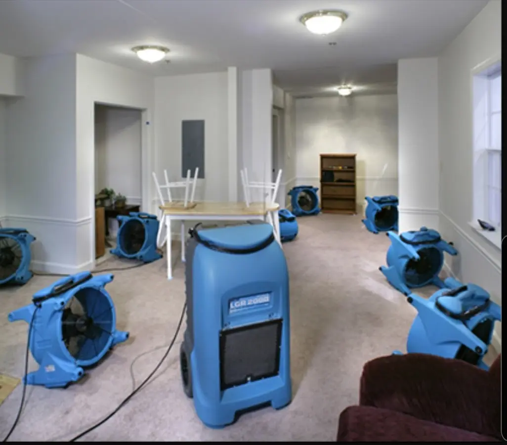 Air movers and dehumidifier setup for Water Extraction & Removal in Avon Park